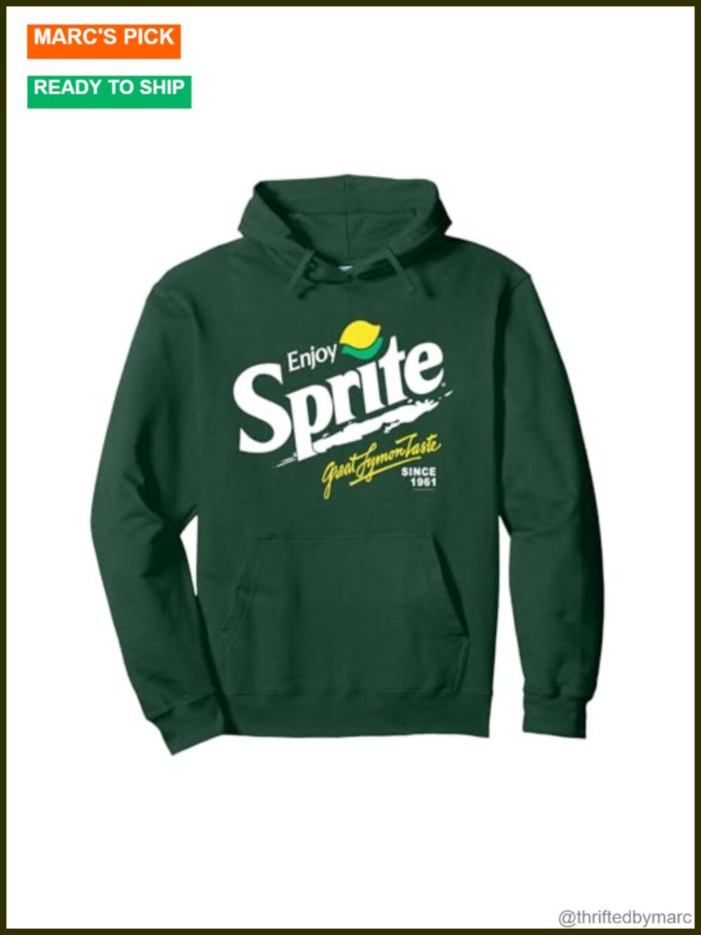 Sprite Retro Pullover Hoodie Unisex Cotton Poly Blend